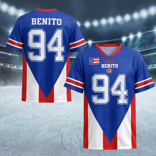 Discover Team Benito 94 Football Jersey, Puerto Rico Team Benito #94 Football Jersey