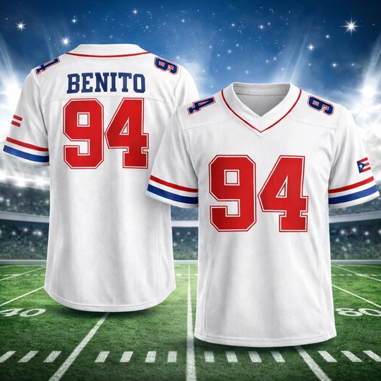 Discover Team Benito 94 Football Jersey, Puerto Rico Team Benito #94 Football Jersey