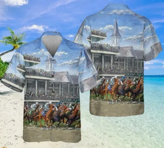 Discover Kentucky Derby Horse Racing Summer Hawaiian Shirt
