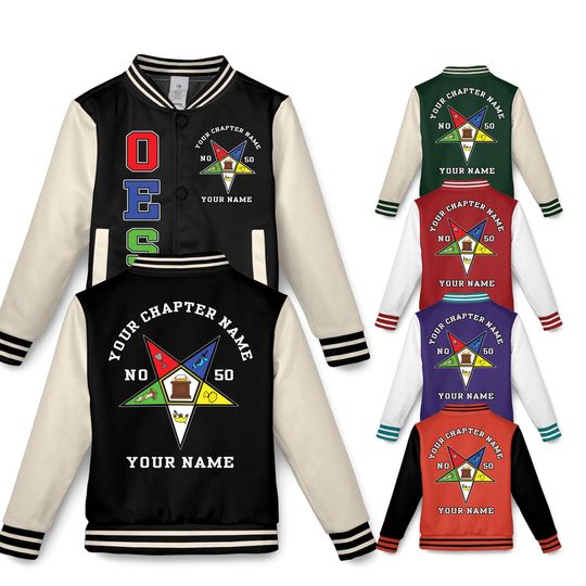 Custom Oes Order Of The Eastern Varsity Jacket For Adult Kids Youth