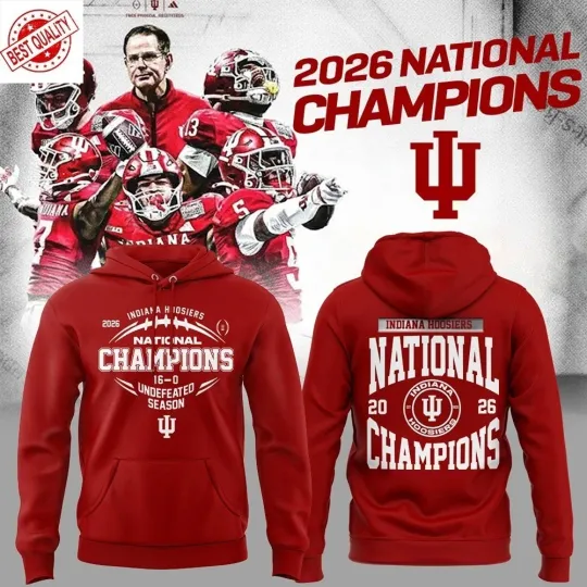 Discover Indiana Hoosiers 2026 National Champions Undefeated 3D Hoodie