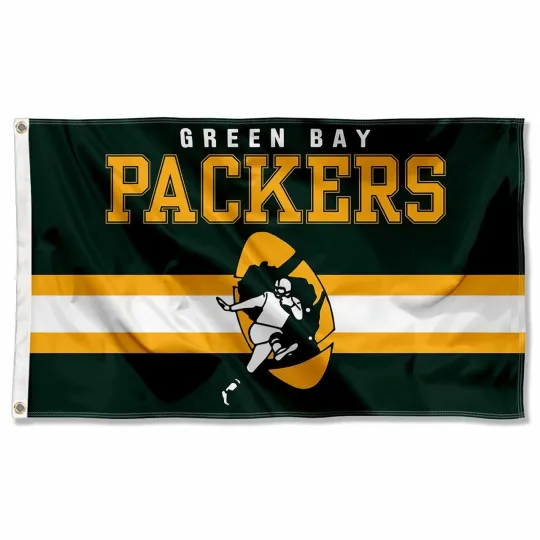 Discover Green Bay Football 3x5 ft Classic Retro Logo Flag Good football - Gift Banner