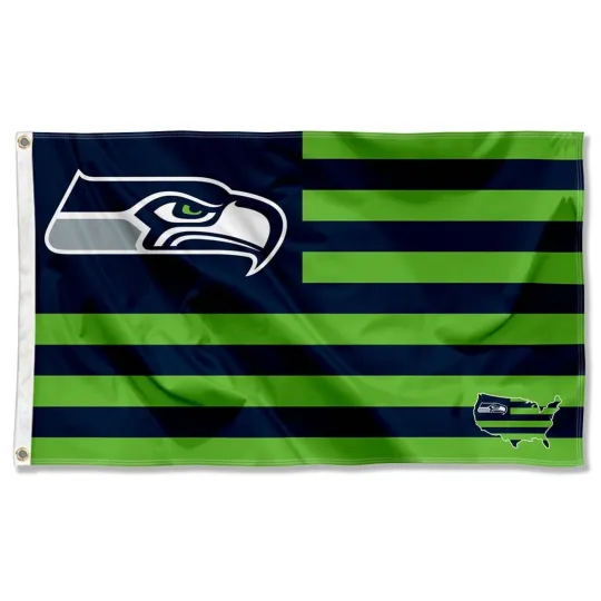 Discover Seattle Football fans 3x5 ft Country Flag - Ideal football Gift Banner