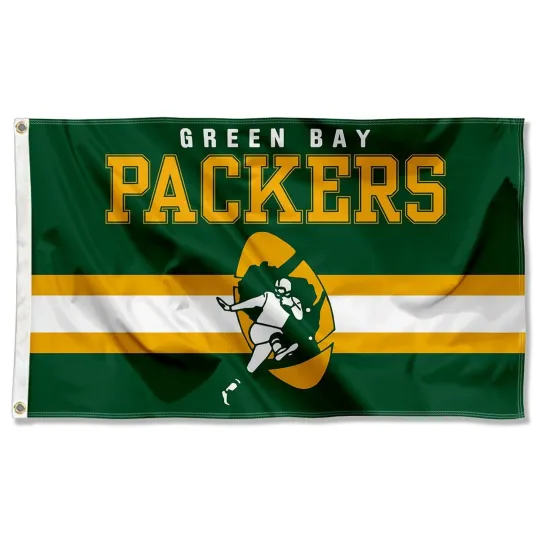 Discover Green Bay Football 3x5 ft Classic Logo Flag Ideal football Good Gift Banner