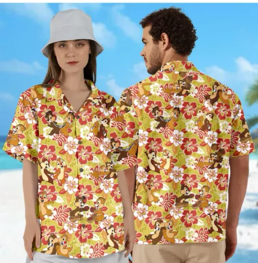 Discover Floral Squirrel Couple 3D HAWAII SHIRT HALLOWEEN GIFT CHRISTMAS GIFT BEST PRICE