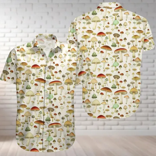 Discover Mushroom Cottagecore Summer Hawaiian Shirt