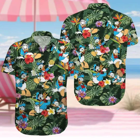 Discover Donald Duck Tropical Summer Aloha Summer Hawaiian Shirt