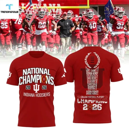 Discover Indiana Hoosiers 2026 National Champions 3D T-Shirt