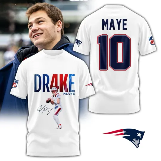 New England Patriots 2026 Drake Maye 10 T-Shirt