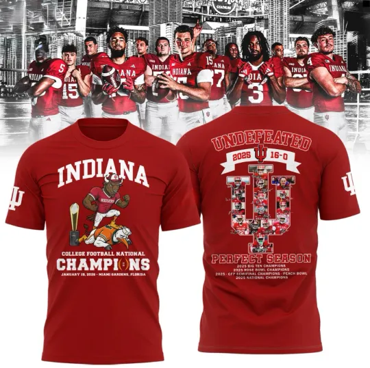 Discover Indiana Hoosiers National Champions 2026 Perfect Season T-Shirt