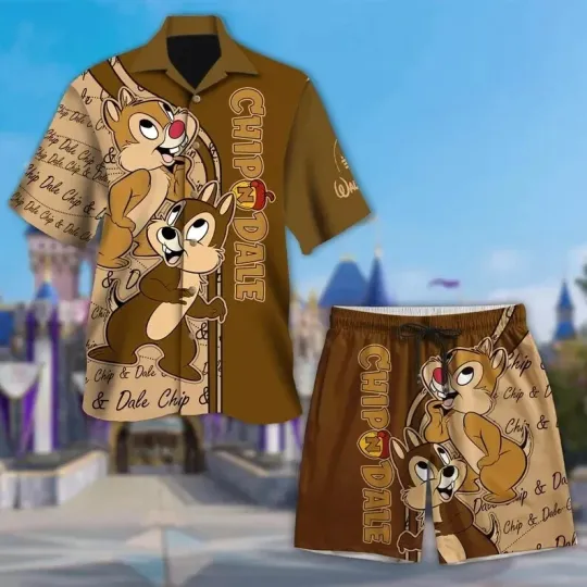 Discover Chip n Dale Rescue Rangers Hawaiian Shirt and Shorts