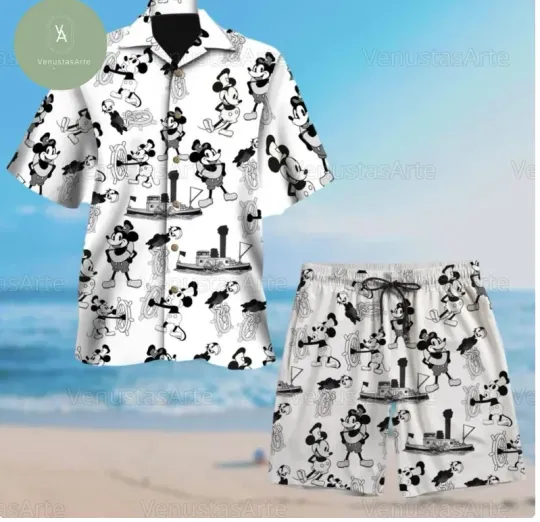 Discover Mickey Mouse Hawaiian Shirt and Shorts