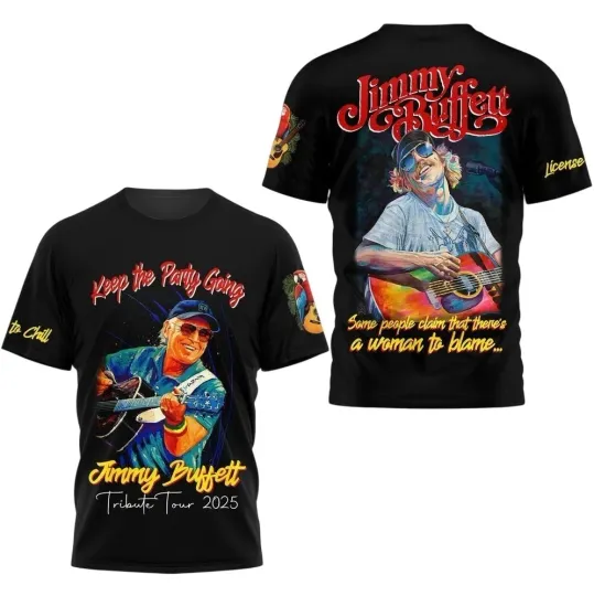 Jimmy Buffett On Tour Polyester Gift For Fans 3D AOP Shirt