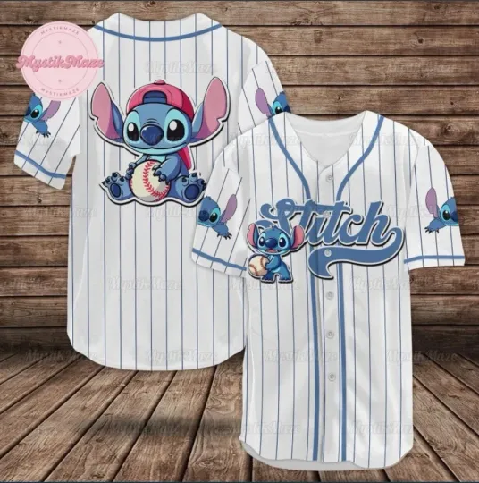 Discover Disney Lilo And Stitch 3D Baseball Jersey Shirt Halloween Gift Best Price