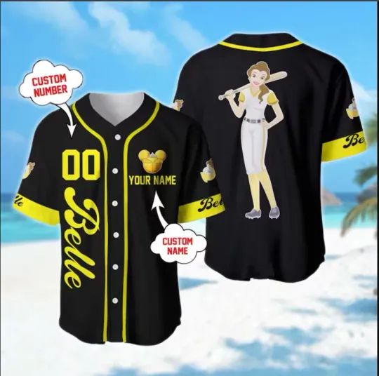 Discover Beauty Princess 3D Baseball Jersey Shirt Halloween Gift Best Price Us Size