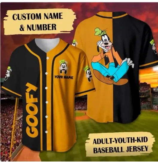 Discover Personalized Goofy 3D Baseball Jersey Shirt BEST PRICE OVER PRINT HALLOWEEN GIFT