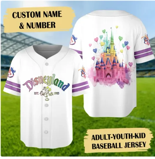 Discover Personalized Mouse and Friends 3D Baseball Jersey Shirt HALLOWEEN GIFT US SIZE