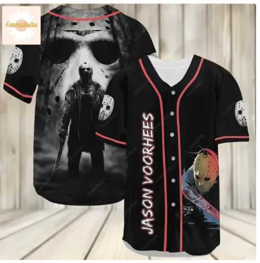 Discover Personalized Jason Voorhees 3D Baseball Jersey Shirt HALLOWEEN GIFT BEST PRICE