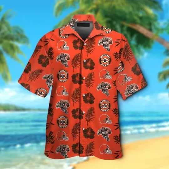 Discover football Hawaiian Shirt Cleveland Football Tropical  Gift For Fans
