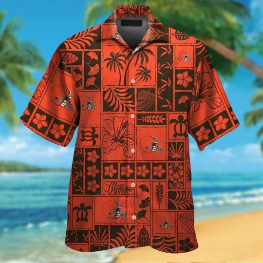 Discover football Hawaiian Shirt Cleveland Football Tropical Hawaiian Gift For Fans V3