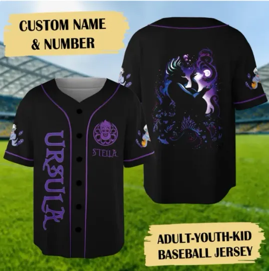Discover Custom Ursula 3D Baseball Jersey Shirt