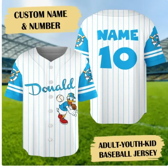 Discover Duck Catcher Player 3D Baseball Jersey Shirt