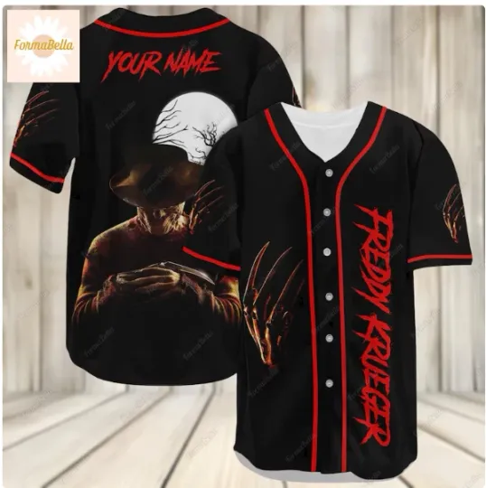 Discover Halloween Freddy Krueger 3D Baseball Jersey Shirt