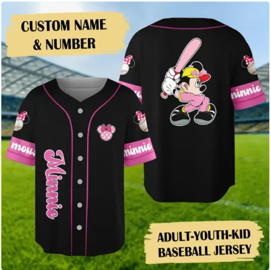 Discover Animated Mouse 3D Baseball Jersey Shirt
