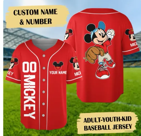 Discover Personalized Mouse Catcher 3D Baseball Jersey Shirt
