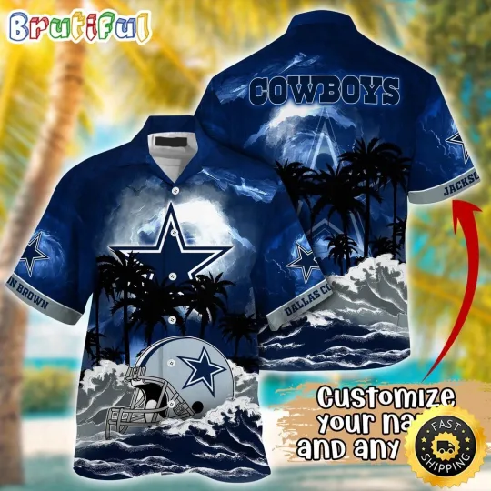 Discover Personalized Dallas Football Hawaiian Shirt Logo Aloha Shirt For Fans