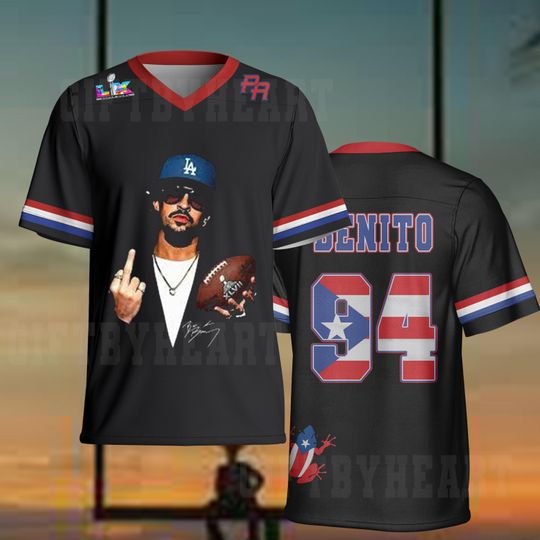 Discover Benito Puerto Rico Football Jersey Boricua Benito Bowl LX Halftime 2026 Jersey