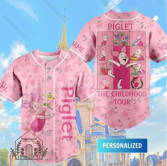 Discover The Pooh 3D Baseball Jersey Shirt The Mother Day Gift US Size Christmas Gift