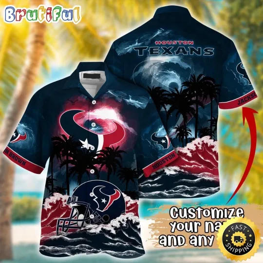 Discover Personalized Houston Football Hawaiian Shirt Logo Aloha Shirt For Fans