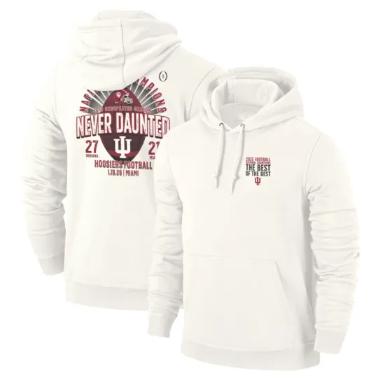 Indiana Football National Champions White Final Score Hoodie