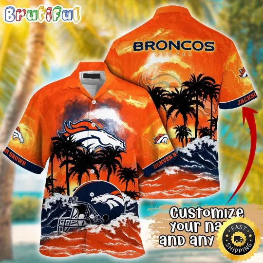Discover Personalized Denver Football Hawaiian Shirt Logo Aloha Shirt For Fans