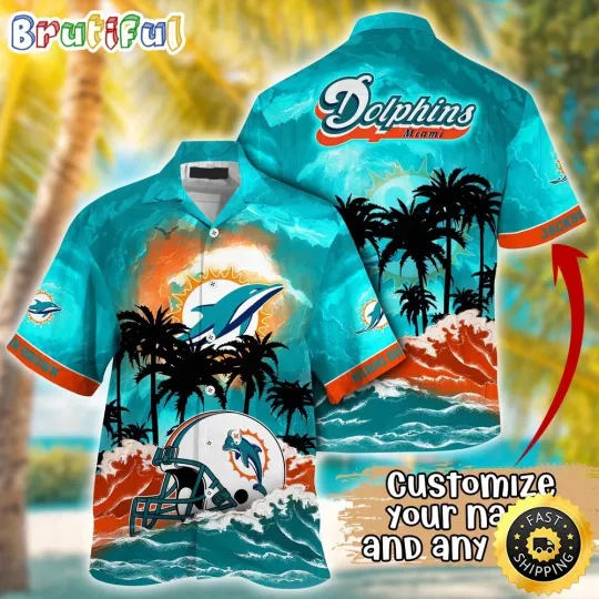 Discover Personalized Miami Football Hawaiian Shirt Logo Aloha Shirt For Fans