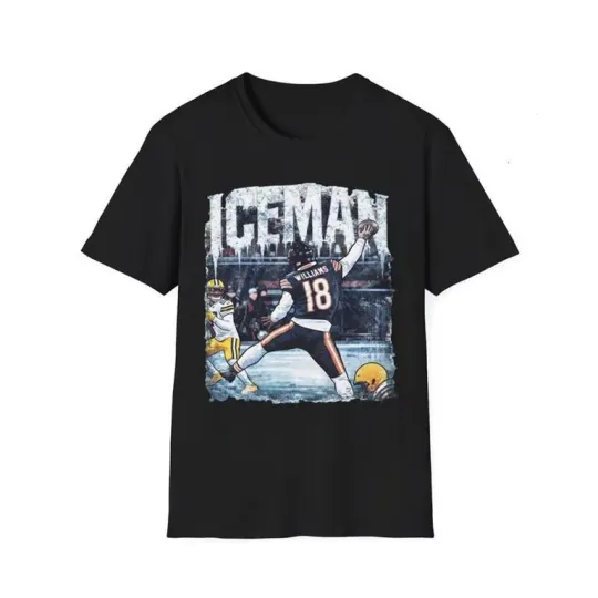 Caleb Williams Iceman Shirt, Chicago Football Fan T-Shirt, QB Iceman Moment Mem