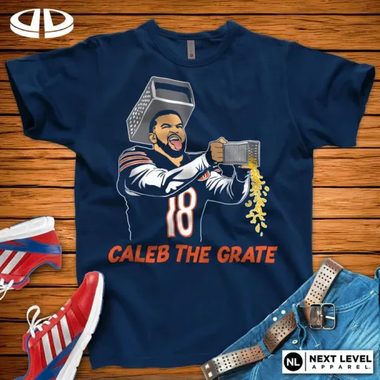 Discover Chicago Football Caleb Cheese Grater "CALEB THE GRATE" T-Shirt