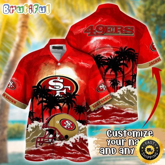 Discover Personalized San Francisco Football Hawaiian Shirt Logo Aloha Shirt For Fans