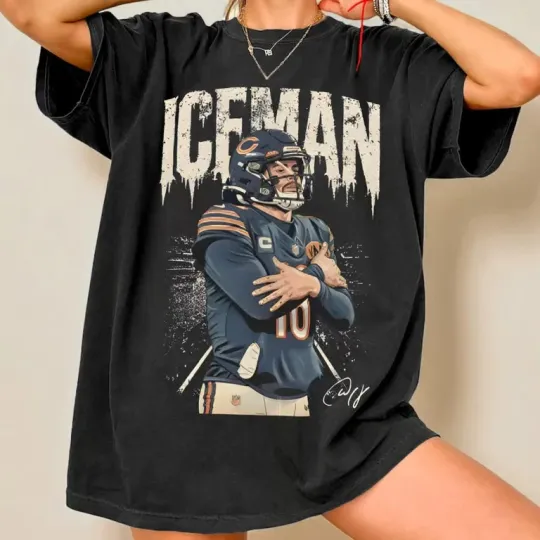 Caleb Williams ICEMAN Shirt, Game Day Football Graphic Tee, Caleb Williams ICEM