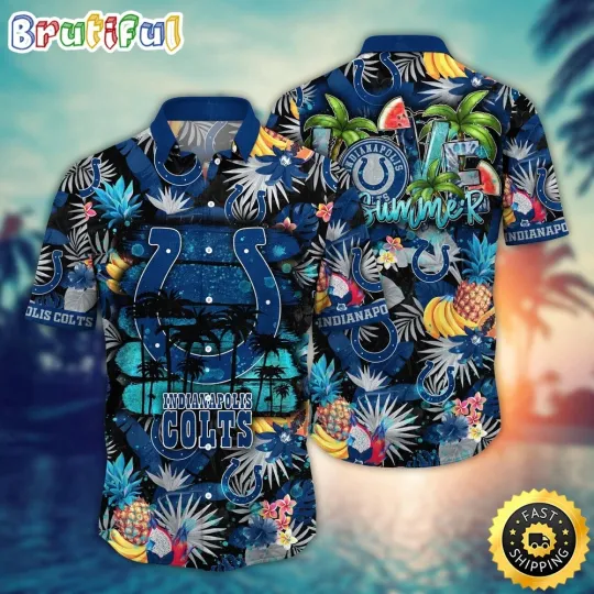 Discover football Indianapolis Hawaiian Shirt Flower Relaxed Island Shirt