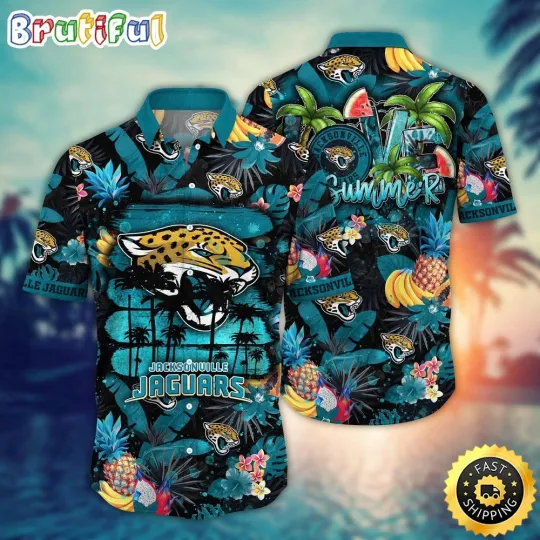 Discover football Jacksonville Hawaiian Shirt Flower Relaxed Island Shirt