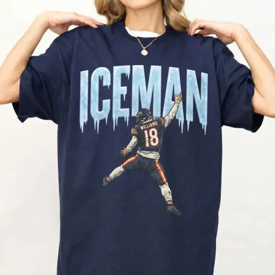 Caleb Williams Iceman Tee, Chicago Football Fan Shirt, Vintage Graphic
