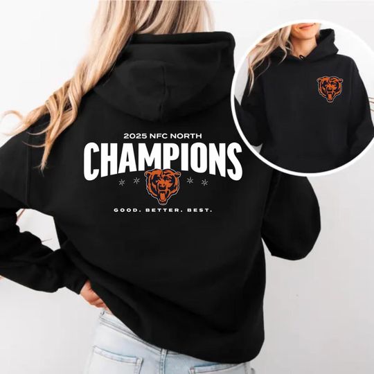 NFC North Champions Sweatshirt, Chicago Football Hoodie, Bear Down Style Shirt, Chicago Game Day Fan Gift, NFC North Champions Tee
