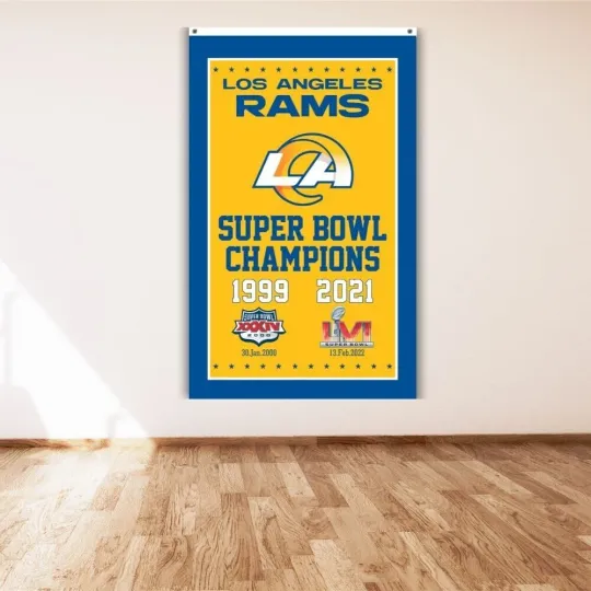 Discover Los Angeles Rams Super Bowl LVI Champs Banner Vertical Poster