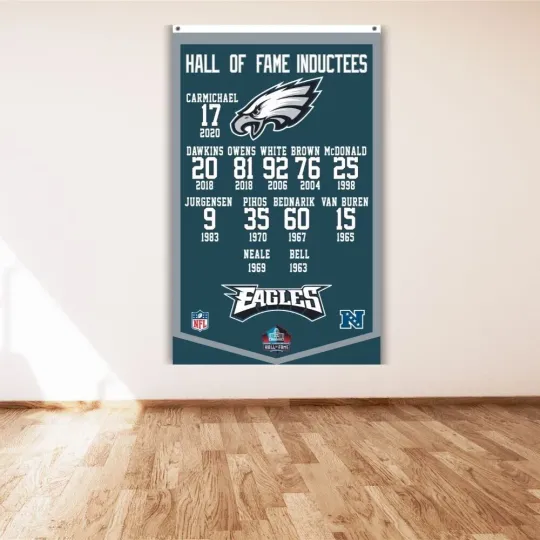 Discover Philadelphia Eagles 3x5 ft Flag Hall of Fame Inductees Super Bowl Banner