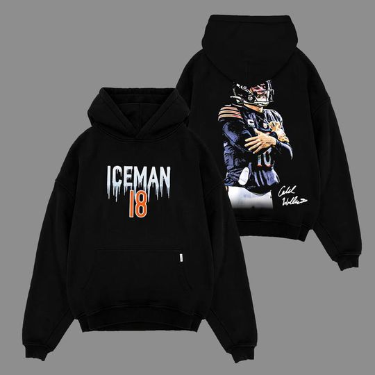 Caleb Williams 8 - Iceman 'Cold' Celly For Da Bears Hoodie, Bears Football Fans, Gift For Football Fans