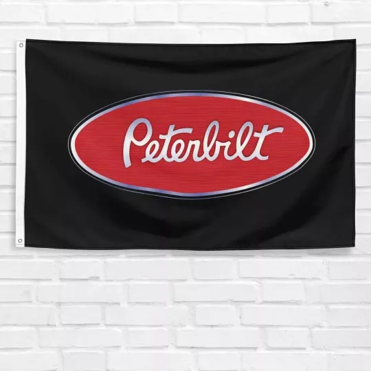 Peterbilt Truck House Flag Garage Wall Decor Man Cave Banner