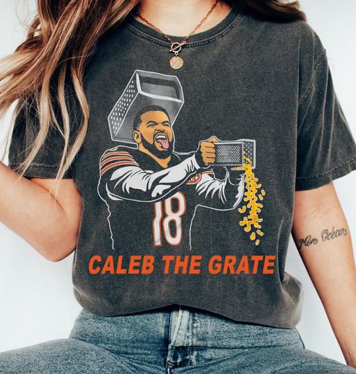 Caleb Williams Shredding Cheese Funny Tshirt, Bears Fan Shirt, CALEB WILLIAMS Cheese Grater Chicago Football Meme Shirt