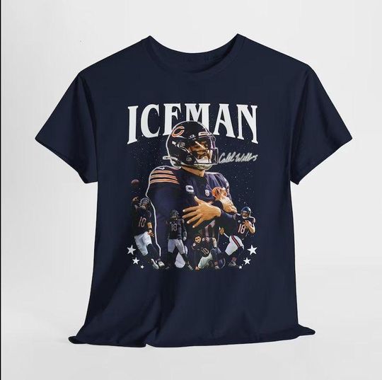 Iceman Caleb Williams Graphic T-Shirt  Chicago Football Fan Apparel, Unisex Sports Tee, Gameday Streetwear Top, Perfect Gift for Fans